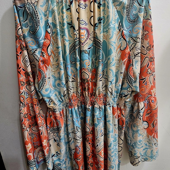 Bohemian | MultiColor | Stretchy Loose Fitting | Casual Maxi Dress - Picture 5 of 11